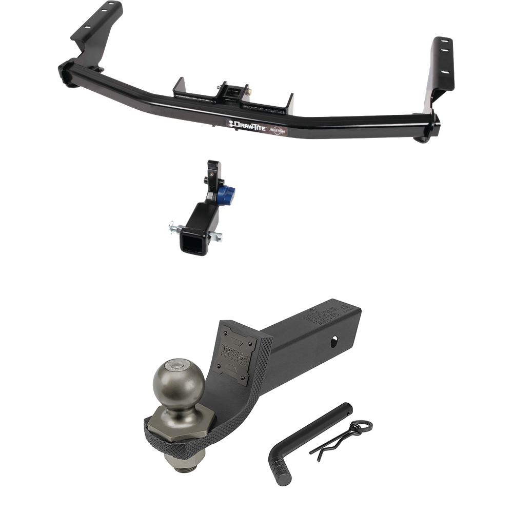 Fits 2014-2020 Infiniti QX60 Trailer Hitch Tow PKG + Interlock Tactical Starter Kit w/ 2" Drop & 2" Ball By Draw-Tite