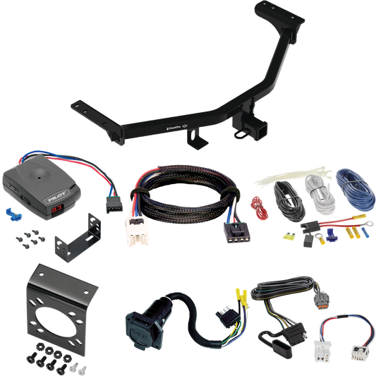 Fits 2022-2022 Infiniti QX60 Trailer Hitch Tow PKG w/ Pro Series Pilot Brake Control + Plug & Play BC Adapter + 7-Way RV Wiring By Draw-Tite