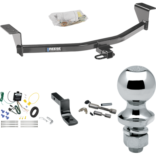 Fits 2008-2010 Scion xB Trailer Hitch Tow PKG w/ 4-Flat Wiring Harness + Draw-Bar + 1-7/8" Ball + Dual Hitch & Coupler Locks (Excludes: Release Series Models) By Reese Towpower