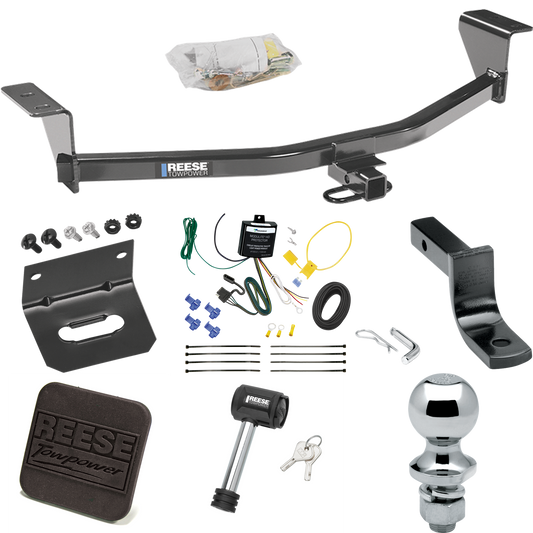 Fits 2008-2010 Scion xB Trailer Hitch Tow PKG w/ 4-Flat Wiring Harness + Draw-Bar + 1-7/8" Ball + Wiring Bracket + Hitch Cover + Hitch Lock (Excludes: Release Series Models) By Reese Towpower