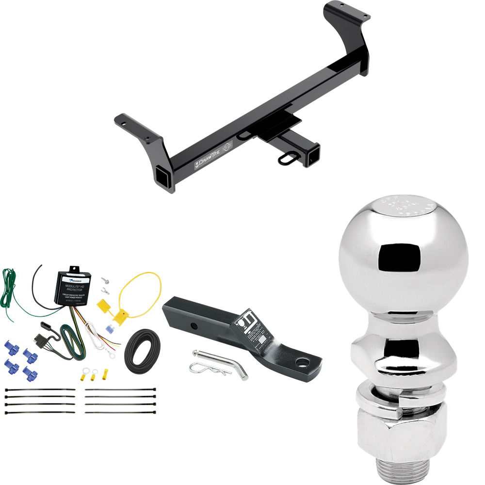 Fits 2013-2013 Isuzu D-Max Trailer Hitch Tow PKG w/ 4-Flat Wiring + Ball Mount w/ 2" Drop + 2-5/16" Ball By Draw-Tite