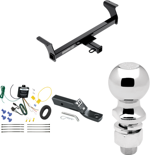 Fits 2013-2013 Isuzu D-Max Trailer Hitch Tow PKG w/ 4-Flat Wiring + Ball Mount w/ 2" Drop + 2-5/16" Ball By Draw-Tite