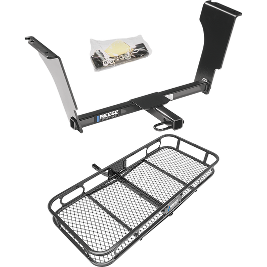 Fits 2004-2007 Cadillac CTS V Trailer Hitch Tow PKG w/ 48" x 20" Cargo Carrier Rack By Reese Towpower