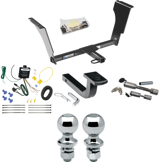 Se adapta al paquete de remolque con enganche para remolque Cadillac CTS V 2009-2013 con arnés de cableado de 4 planos + barra de tracción + bola de 1-7/8" + 2" + enganche doble y cerraduras de acoplador (para modelos sedán) de Reese Towpower