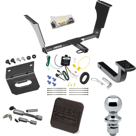 Fits 2003-2007 Cadillac CTS Trailer Hitch Tow PKG w/ 4-Flat Wiring Harness + Draw-Bar + 1-7/8" Ball + Wiring Bracket + Hitch Cover + Dual Hitch & Coupler Locks By Reese Towpower