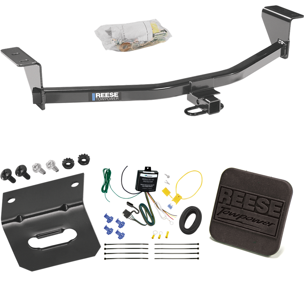 Se adapta al paquete de remolque con enganche de remolque Scion xB 2008-2010 con arnés de cableado plano de 4 + cubierta de enganche (excluye: modelos de la serie de lanzamiento) de Reese Towpower