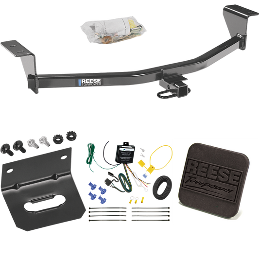 Se adapta al paquete de remolque con enganche de remolque Scion xB 2008-2010 con arnés de cableado plano de 4 + cubierta de enganche (excluye: modelos de la serie de lanzamiento) de Reese Towpower