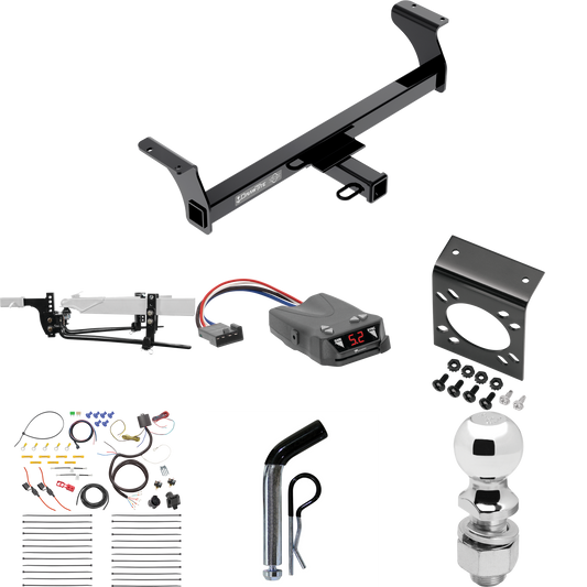 Fits 2013-2013 Isuzu D-Max Trailer Hitch Tow PKG w/ 6K Round Bar Weight Distribution Hitch w/ 2-5/16" Ball + 2" Ball + Pin/Clip + Tekonsha Brakeman IV Brake Control + 7-Way RV Wiring By Draw-Tite