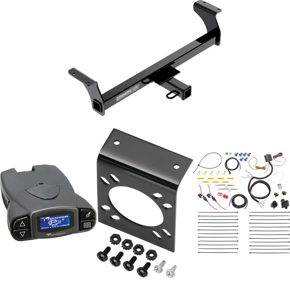 Fits 2013-2013 Isuzu D-Max Trailer Hitch Tow PKG w/ Tekonsha Prodigy P3 Brake Control + 7-Way RV Wiring By Draw-Tite