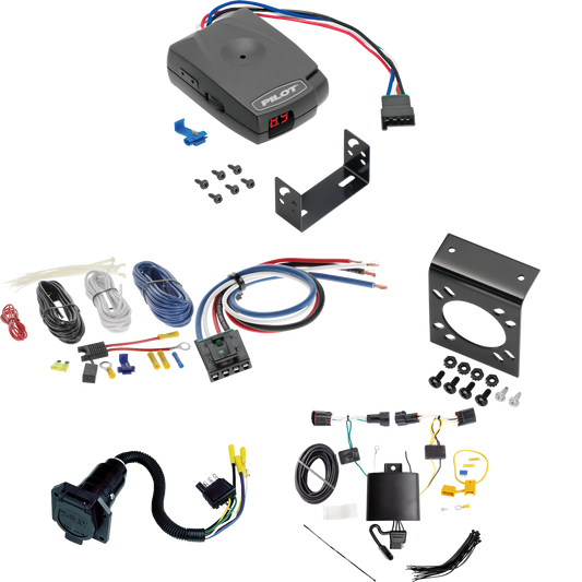 Fits 2017-2021 Jaguar F-Pace 7-Way RV Wiring + Pro Series Pilot Brake Control + Generic BC Wiring Adapter By Tekonsha