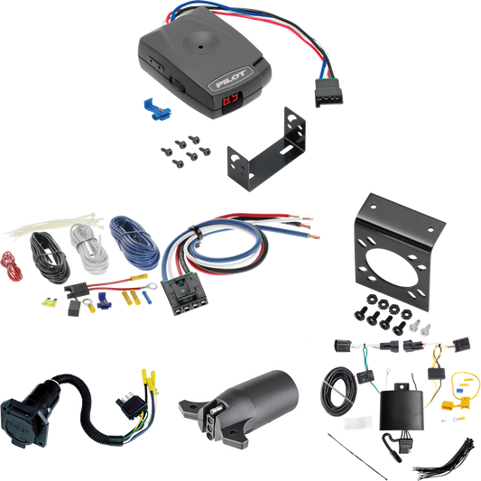 Fits 2018-2022 Land Rover Range Rover Velar 7-Way RV Wiring + Pro Series Pilot Brake Control + Generic BC Wiring Adapter + 7-Way to 4-Way Adapter By Tekonsha