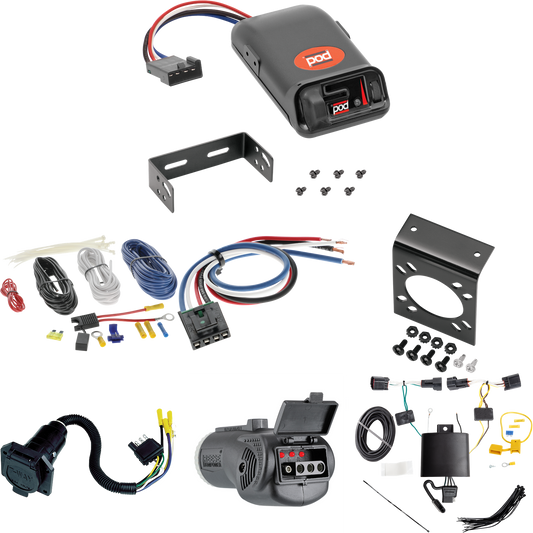 Fits 2018-2022 Land Rover Range Rover Velar 7-Way RV Wiring + Pro Series POD Brake Control + Generic BC Wiring Adapter + 2 in 1 Tester & 7-Way to 4-Way Adapter By Tekonsha