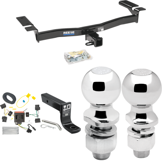Se adapta al paquete de remolque con enganche para remolque Ford Edge 2007-2010 con cableado plano de 4 + soporte de bola con caída de 4" + bola de 2" + bola de 2-5/16" (excluye: modelos deportivos) de Reese Towpower