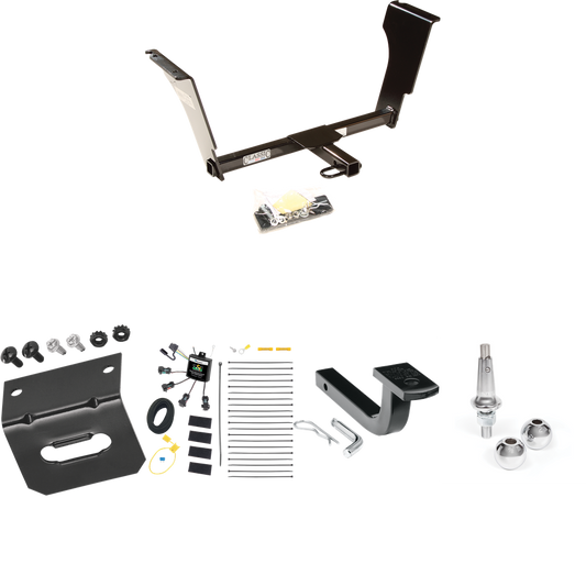 Se adapta al paquete de remolque con enganche de remolque Cadillac CTS 2008-2013 con arnés de cableado de 4 contactos planos "sin empalme" + barra de tracción + bolas intercambiables de 1-7/8" y 2" + soporte de cableado (para modelos sedán) por Draw- tite