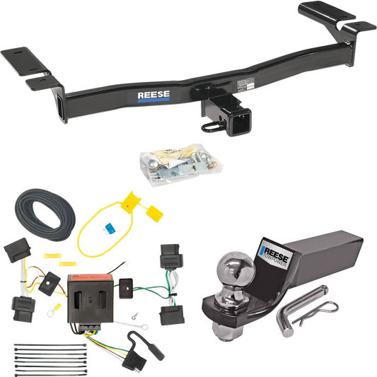 Se adapta al paquete de enganche de remolque Lincoln MKX 2007-2010 con cableado plano de 4 + kit de montaje de bola de inicio con caída de 2" y bola de 2" de Reese Towpower