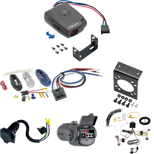 Fits 2022-2023 Toyota Corolla Cross 7-Way RV Wiring + Pro Series Pilot Brake Control + Generic BC Wiring Adapter + 2 in 1 Tester & 7-Way to 4-Way Adapter (For w/LED Taillights Models) By Tekonsha