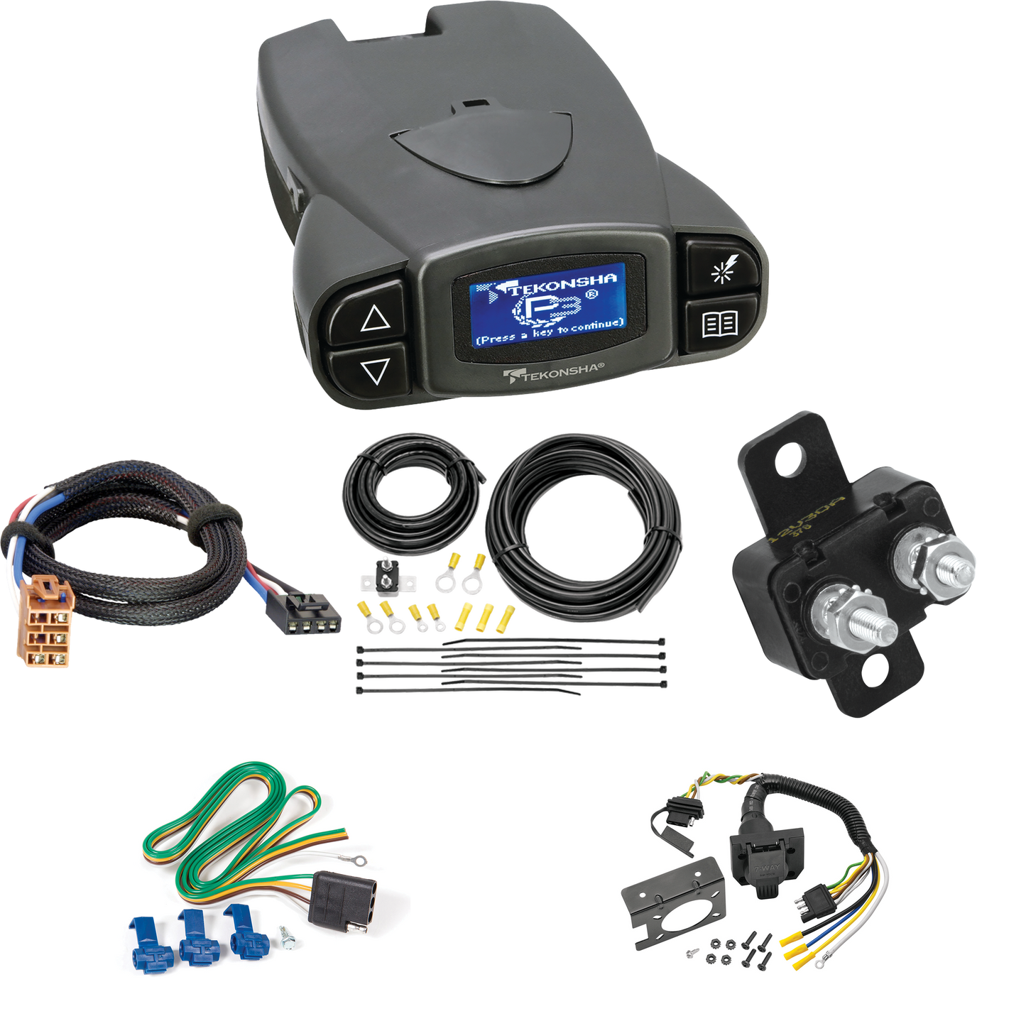 Fits 2002-2002 Cadillac Escalade EXT 7-Way RV Wiring + Tekonsha Prodigy P3 Brake Control + Plug & Play BC Adapter By Reese Towpower