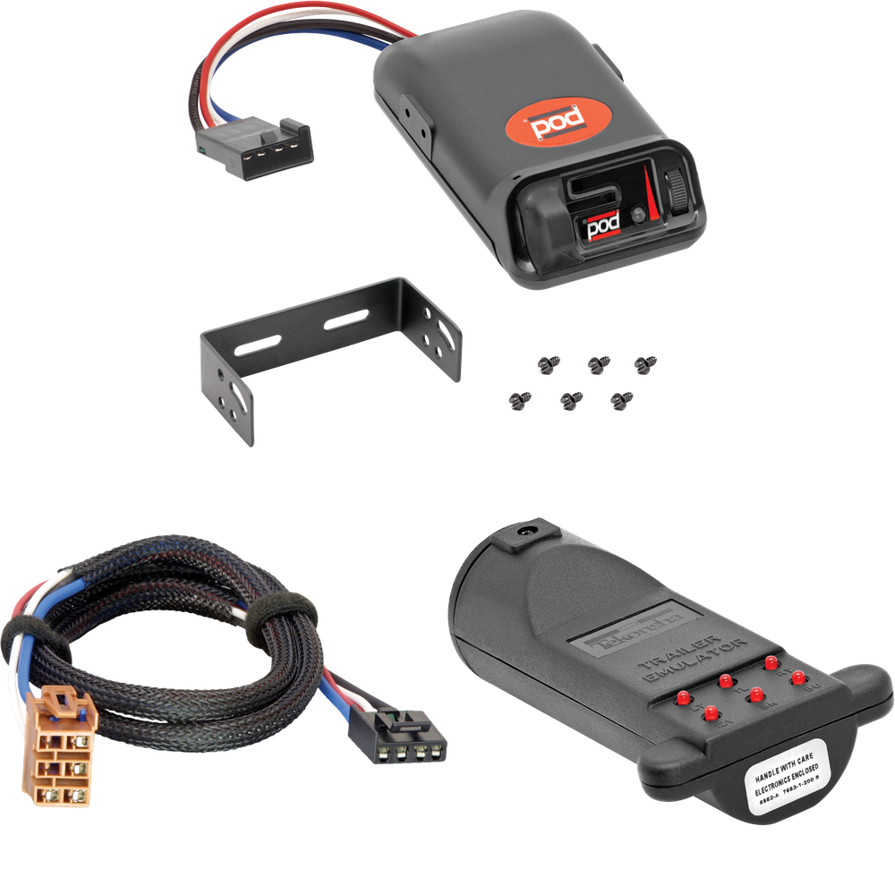 Fits 1999-2002 Chevrolet Silverado 1500 Pro Series POD Brake Control + Plug & Play BC Adapter + Brake Control Tester Trailer Emulator By Pro Series