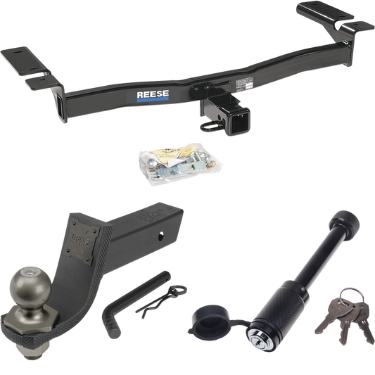 Fits 2007-2010 Lincoln MKX Trailer Hitch Tow PKG + Interlock Tactical Starter Kit w/ 3-1/4" Drop & 2" Ball + Tactical Dogbone Lock By Reese Towpower