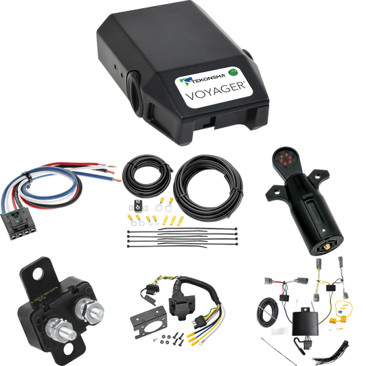 Se adapta al cableado de RV de 7 vías Toyota Corolla Cross 2022-2023 + control de freno Tekonsha Voyager + adaptador de cableado BC genérico + probador de 7 vías (excluye: modelos con luces traseras LED) de Tekonsha