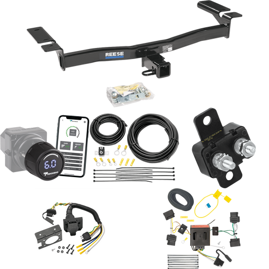 Fits 2007-2010 Lincoln MKX Trailer Hitch Tow PKG w/ Tekonsha Prodigy iD Bluetooth Wireless Brake Control + 7-Way RV Wiring By Reese Towpower