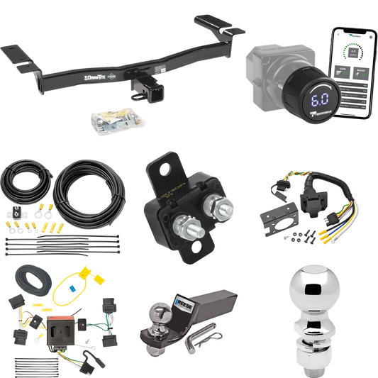 Se adapta al paquete de enganche de remolque Lincoln MKX 2007-2010 con control de freno inalámbrico Bluetooth Tekonsha Prodigy iD + cableado RV de 7 vías + soporte de bola y caída de 2" y 2-5/16" de Draw-Tite