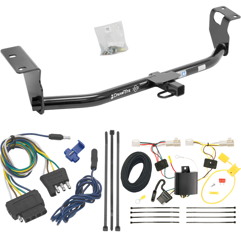 Fits 2009-2013 Toyota Corolla Trailer Hitch Tow PKG w/ 5-Flat Wiring Harness By Draw-Tite