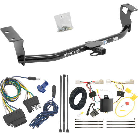 Fits 2009-2013 Toyota Corolla Trailer Hitch Tow PKG w/ 5-Flat Wiring Harness By Draw-Tite