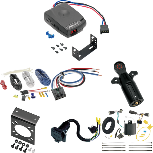 Fits 2015-2018 Ford Edge 7-Way RV Wiring + Pro Series Pilot Brake Control + Generic BC Wiring Adapter + 7-Way Tester (Excludes: Sport & Titanium Models) By Tekonsha