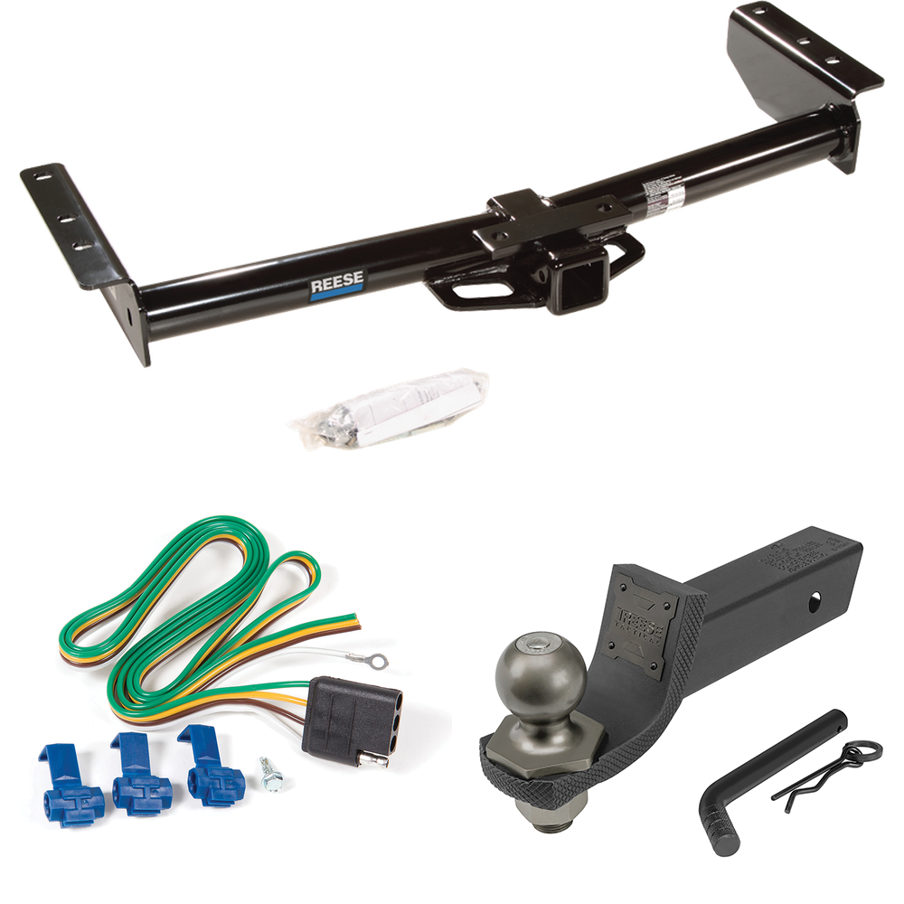 Fits 2002-2002 Cadillac Escalade Trailer Hitch Tow PKG w/ 4-Flat Wiring + Interlock Tactical Starter Kit w/ 2" Drop & 2" Ball By Reese Towpower