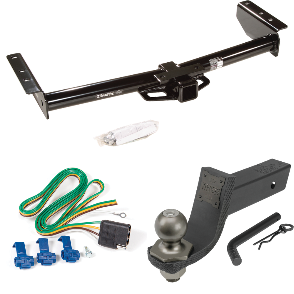 Fits 2002-2002 Cadillac Escalade EXT Trailer Hitch Tow PKG w/ 4-Flat Wiring + Interlock Tactical Starter Kit w/ 3-1/4" Drop & 2" Ball By Draw-Tite