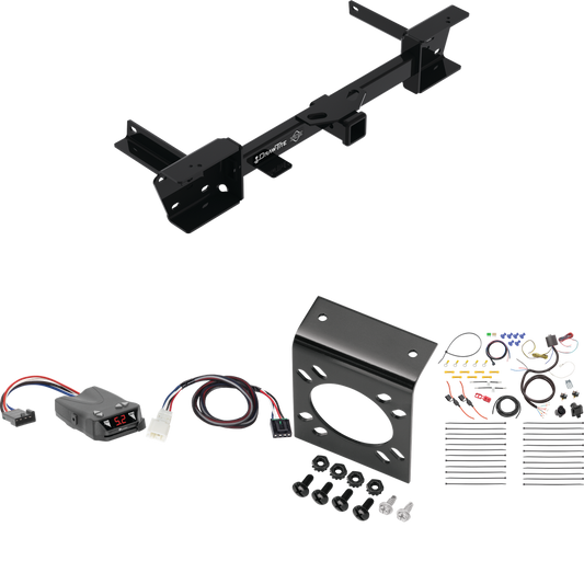 Fits 2023-2023 Subaru Ascent Trailer Hitch Tow PKG w/ Tekonsha Brakeman IV Brake Control + Plug & Play BC Adapter + 7-Way RV Wiring By Draw-Tite