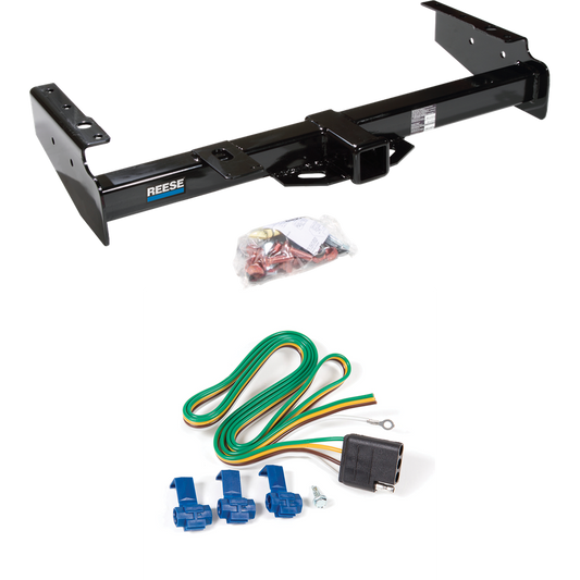 Fits 1992-2000 GMC Yukon Trailer Hitch Tow PKG w/ 4-Flat Wiring Harness By Reese Towpower