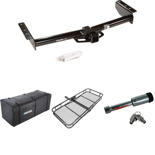 Fits 2000-2006 GMC Yukon XL 2500 Trailer Hitch Tow PKG w/ 60" x 24" Cargo Carrier + Cargo Bag + Hitch Lock By Draw-Tite