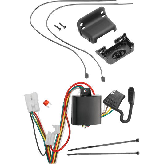 Fits 2010-2019 Subaru Outback 4-Flat Vehicle End Trailer Wiring Harness + Wiring Bracket (For Wagon, Except Sport Models) By Tekonsha