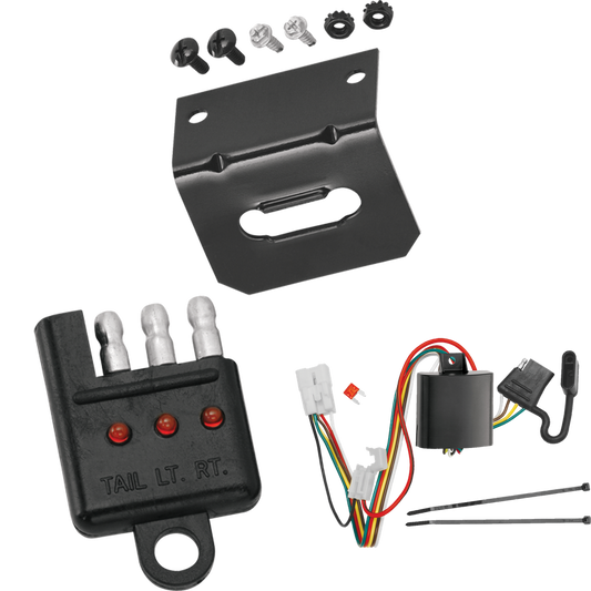 Fits 2020-2023 Subaru Outback 4-Flat Vehicle End Trailer Wiring Harness + Wiring Bracket + Wiring Tester (For Wagon Models) By Tekonsha