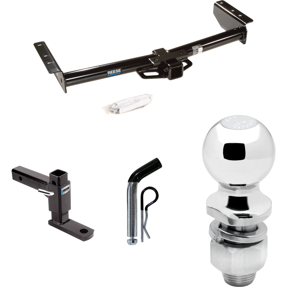 Fits 2000-2006 GMC Yukon XL 1500 Trailer Hitch Tow PKG w/ Adjustable Drop Rise Ball Mount + Pin/Clip + 2" Ball By Reese Towpower