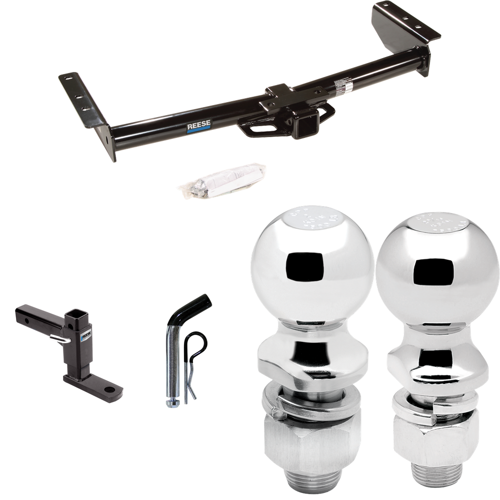 Fits 2002-2006 Chevrolet Avalanche 1500 Trailer Hitch Tow PKG w/ Adjustable Drop Rise Ball Mount + Pin/Clip + 2" Ball + 2-5/16" Ball By Reese Towpower