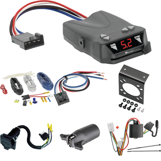 Fits 2013-2015 Subaru XV Crosstrek 7-Way RV Wiring + Tekonsha Brakeman IV Brake Control + Generic BC Wiring Adapter + 7-Way to 4-Way Adapter (Excludes: Hybrid Models) By Tekonsha