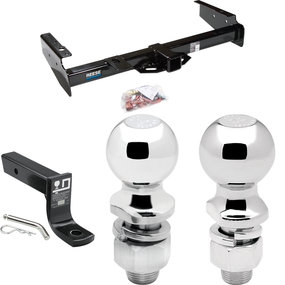 Fits 1992-1999 Chevrolet Suburban C2500 Trailer Hitch Tow PKG w/ Ball Mount w/ 4" Drop + 2" Ball + 2-5/16" Ball By Reese Towpower