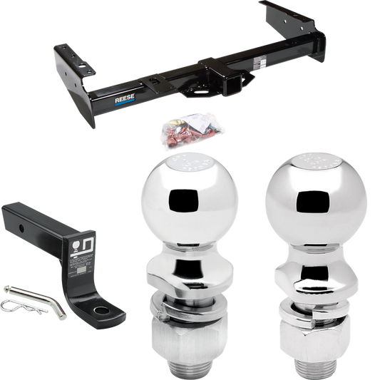 Fits 1992-1999 Chevrolet Suburban C2500 Trailer Hitch Tow PKG w/ Ball Mount w/ 4" Drop + 2" Ball + 2-5/16" Ball By Reese Towpower