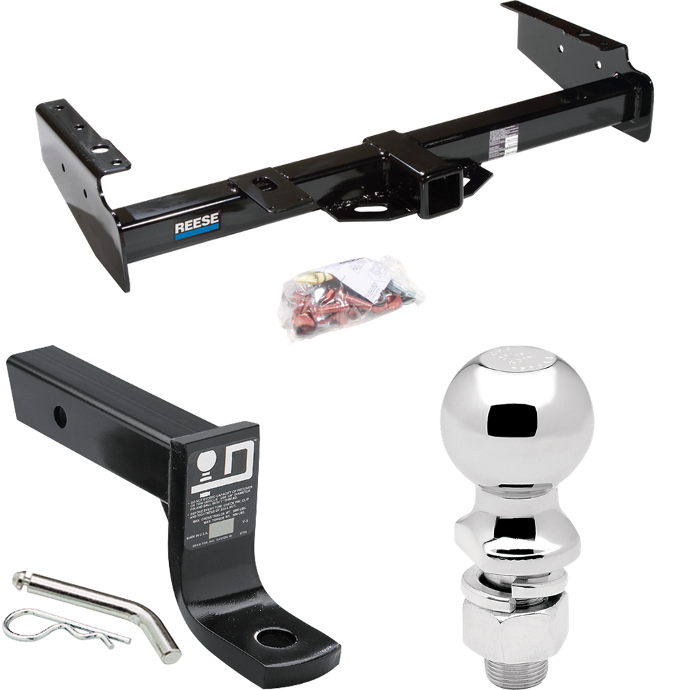 Fits 1992-1994 Chevrolet Blazer Trailer Hitch Tow PKG w/ Ball Mount w/ 4" Drop + 2-5/16" Ball By Reese Towpower