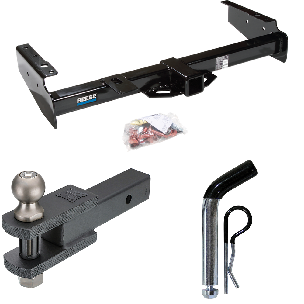 Fits 1992-2000 GMC Yukon Trailer Hitch Tow PKG w/ Clevis Hitch Ball Mount w/ 2" Ball + Pin/Clip By Reese Towpower