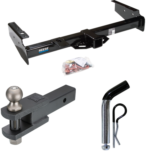 Fits 1992-2000 GMC Yukon Trailer Hitch Tow PKG w/ Clevis Hitch Ball Mount w/ 2" Ball + Pin/Clip By Reese Towpower