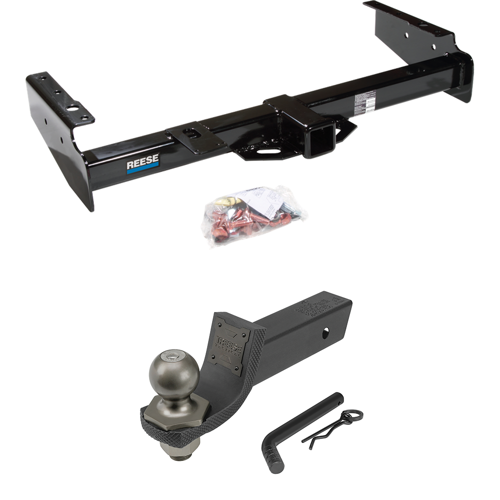 Fits 1999-2000 Cadillac Escalade Trailer Hitch Tow PKG + Interlock Tactical Starter Kit w/ 2" Drop & 2" Ball By Reese Towpower