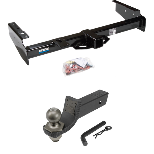 Fits 1999-2000 GMC Yukon Denali Trailer Hitch Tow PKG + Interlock Tactical Starter Kit w/ 2" Drop & 2" Ball By Reese Towpower