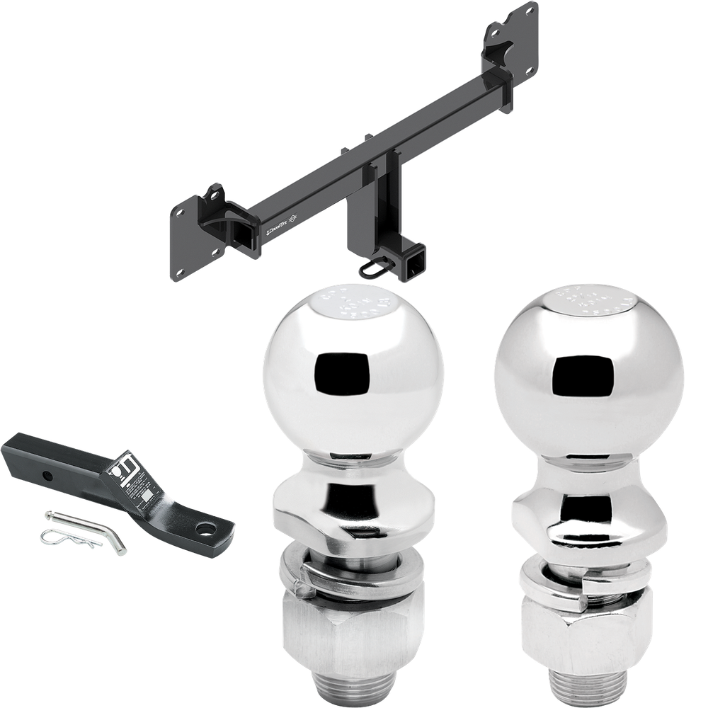 Se adapta al paquete de enganche de remolque Jaguar F-Pace 2017-2023 con soporte de bola con caída de 2" + bola de 2" + bola de 2-5/16" de Draw-Tite