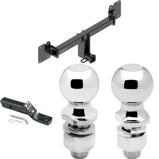 Fits 2017-2023 Jaguar F-Pace Trailer Hitch Tow PKG w/ Ball Mount w/ 2" Drop + 2" Ball + 2-5/16" Ball By Draw-Tite