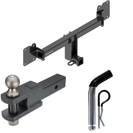 Fits 2017-2023 Jaguar F-Pace Trailer Hitch Tow PKG w/ Clevis Hitch Ball Mount w/ 2" Ball + Pin/Clip By Draw-Tite