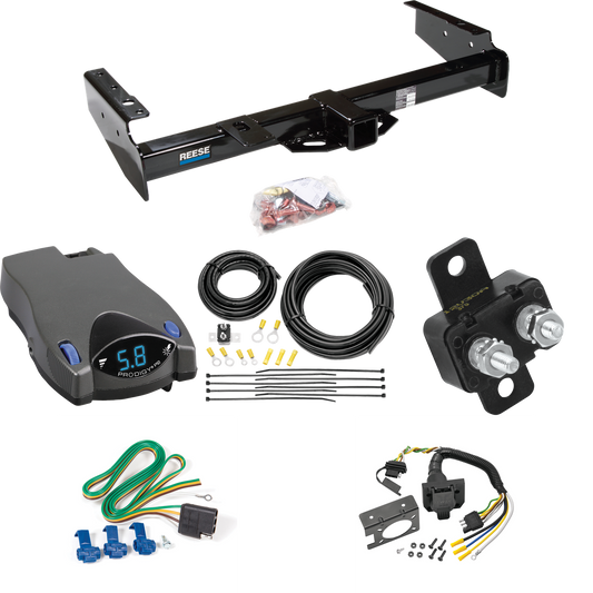 Fits 1992-1999 GMC Suburban C2500 Trailer Hitch Tow PKG w/ Tekonsha Prodigy P2 Brake Control + 7-Way RV Wiring By Reese Towpower